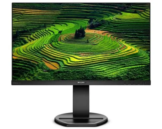 Monitor IPS LED Philips 23.8inch 41B8QJEB/00, VGA, DVI, HDMI, DisplayPort, Boxe, Pivot (Negru)