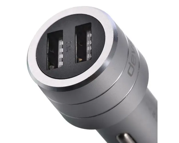 Incarcator Auto Devia 3.5A Battle Dual USB Emergency Hammer DVBATIA2USBS (Argintiu)