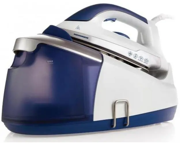 Statie de calcat Heinner HIS-D2403BL, Talpa ceramica, 3.5 bar, 1.2L, 2400W (Alb/Albastru)