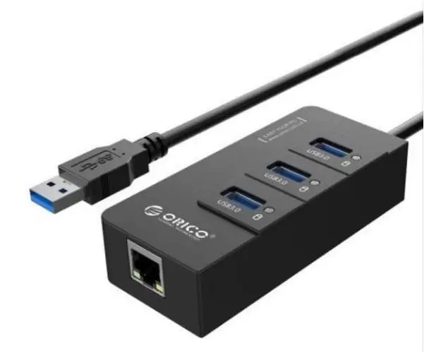Hub Usb Orico Gigabit HR01-U3-V1-BK-PRO, 3 x USB 3.0 (Negru)