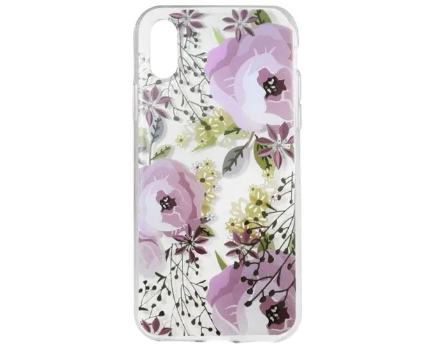 Protectie spate Lemontti Silicon Art Flowers LEMHSPXSTF, pentru iPhone XS/X (Multicolor)