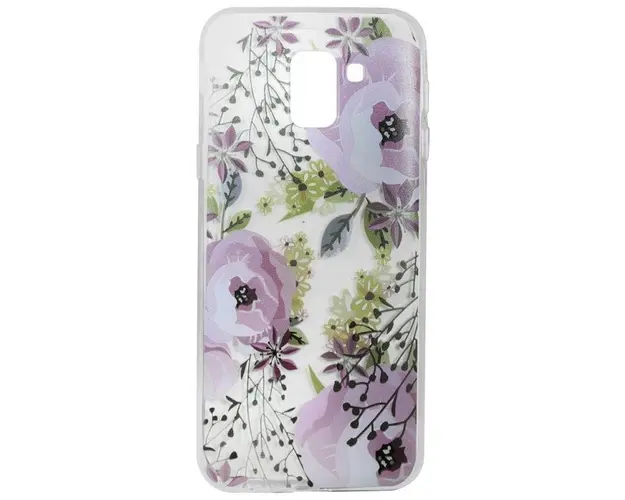 Protectie spate Lemontti Silicon Art Flowers LEMHSPJ618TF, pentru Samsung Galaxy J6 (2018) (Multicolor)