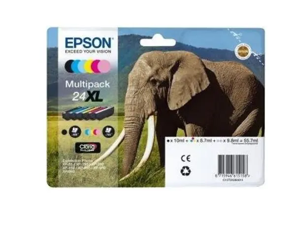 Cartus Cerneala Epson 24XL, 8.7 / 9.8 ml color, 10 ml negru