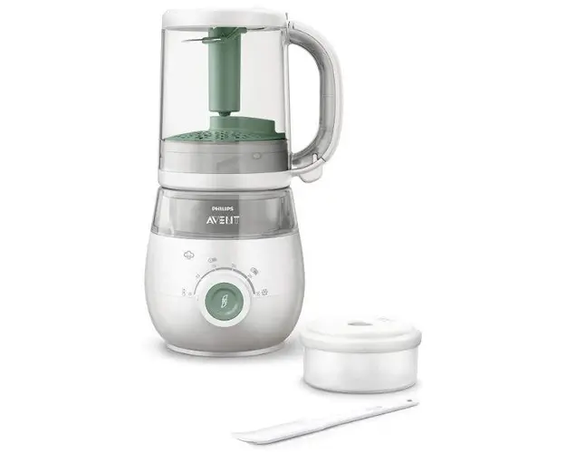 Aparat 4 in1 pentru prepararea hranei bebelusilor Philips Avent SCF885/01, 1 l, 400 W (Alb/Gri)