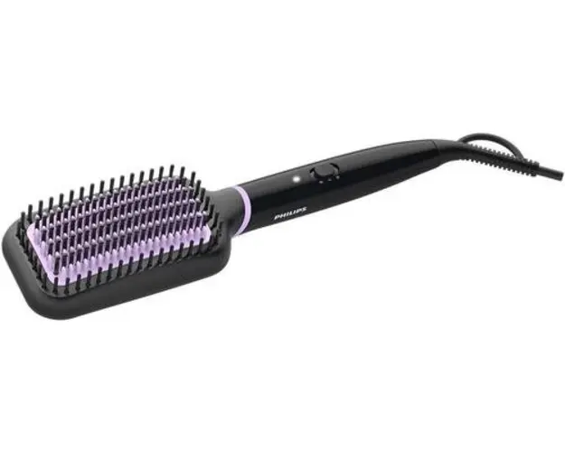Perie cu aer cald pentru indreptarea parului Philips StyleCare Essential BHH880/00, 200C, 2 setari de temperatura, Invelis ceramic (Negru)