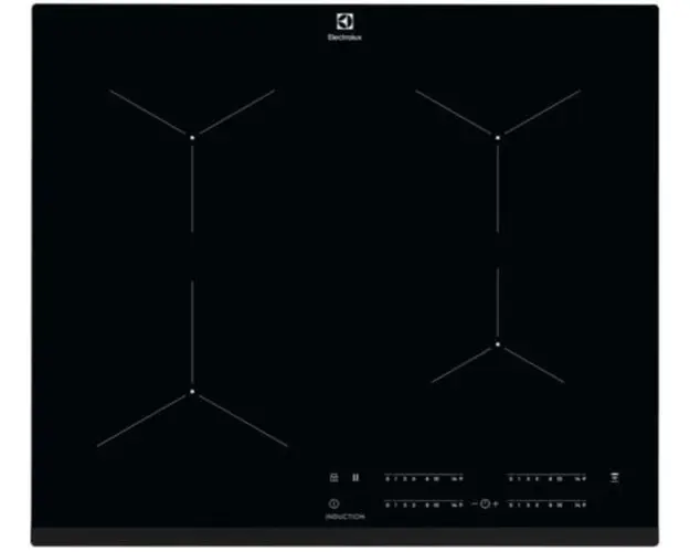 Plita incorporabila Electrolux EIT61443B, Inductie, 4 zone de gatit, Touch control, 60 cm (Negru)