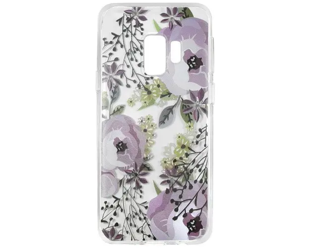 Protectie Spate Lemontti Silicon Art Flowers LEMHSPS9GTF pentru Samsung Galaxy S9 (Multicolor)