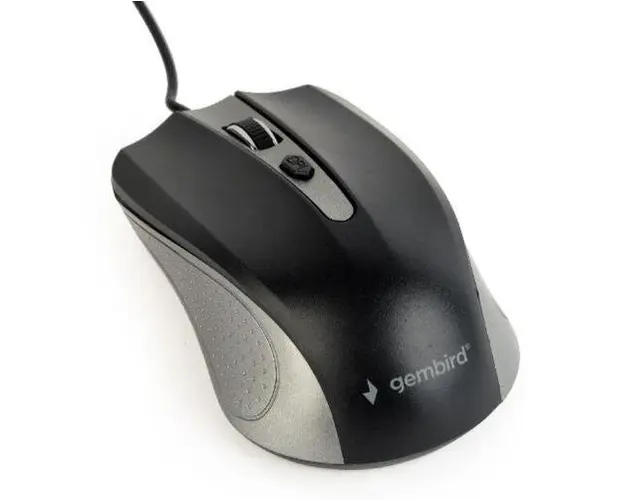 Mouse Gembird MUS-4B-01, Optic, 1200 DPI (Negru/Gri)