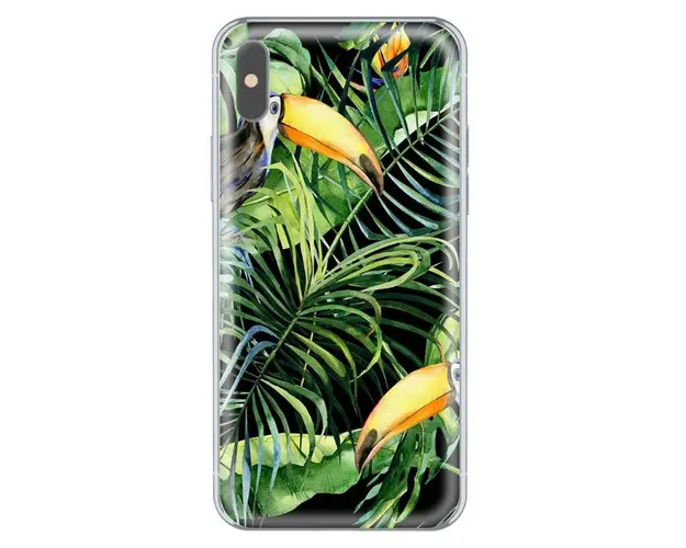 Protectie Spate Lemontti Art Tropic LMSAIPHXM30 pentru iPhone X (Multicolor)