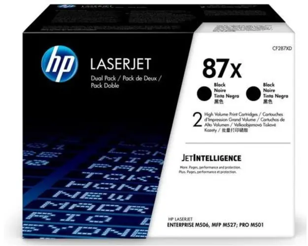 Toner HP LaserJet 87X, 18000 pagini, 2 buc. (Negru)