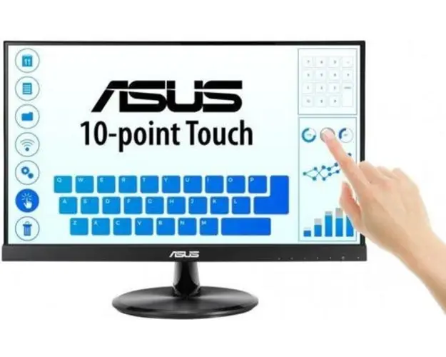 Monitor IPS LED ASUS 21.5inch VT229H, Full HD (1920 x 1080), HDMI, Boxe, Touchscreen (Negru)