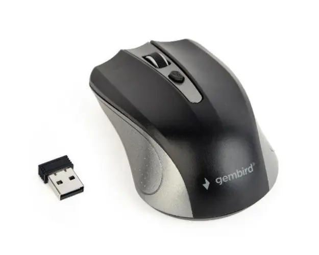 Mouse wireless optic Gembird MUSW-4B-04-GB, 1600 DPI (Gri/Negru)