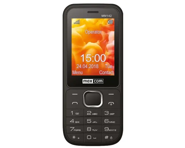 Telefon Mobil MaxCom MM142, 2.4inch, VGA, Dual SIM, 2G (Negru)