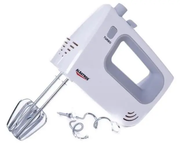 Mixer de mana Albatros MXA300, 300W, 5 viteze (Alb)