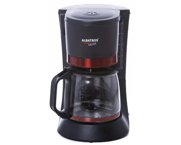 Cafetiera Albatros DELICIA, 1.2L, 680W (Negru/Rosu)