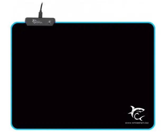 Mouse Pad White Shark LUMINOS L (Negru)
