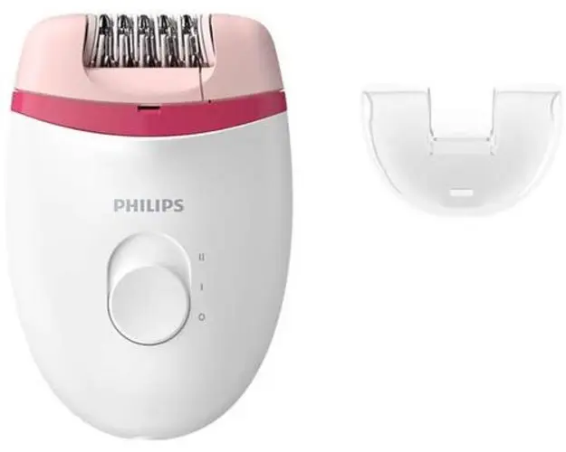 Epilator Philips Satinelle Essential BRE235/00, 2 viteze (Alb/Roz)