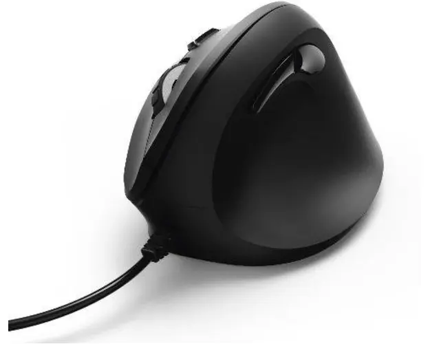 Mouse Ergonomic cu fir Hama EMC-500, 1400 DPI, Optic (Negru)