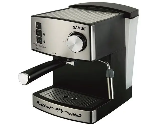 Espressor Samus ESPRESSIMO SILVER, 850 W, 1.6 L (Negru/Argintiu) 