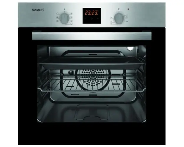 Cuptor incorporabil Samus SC617EXV, Electric, 58 L, 7 functii (Negru/Inox) 