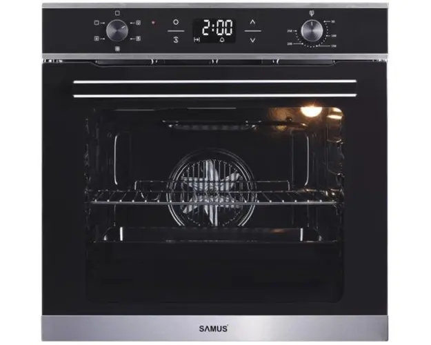 Cuptor incorporabil Samus SC625GDX5, Electric, 75 L, 5 functii (Negru/Inox)