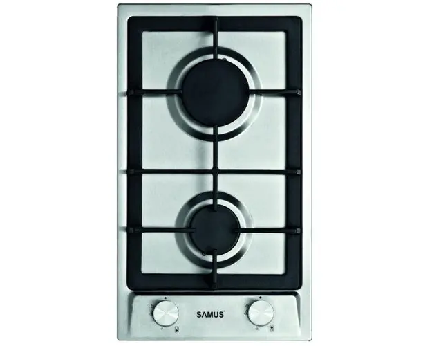 Plita pe Gaz Samus PSG-32SX, 2 arzatoare (Inox)