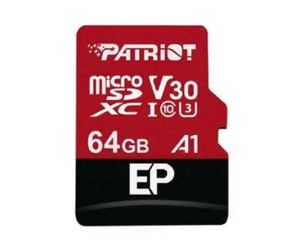 Card de memorie Patriot LX 64GB, microSDXC, Clasa 10, V30