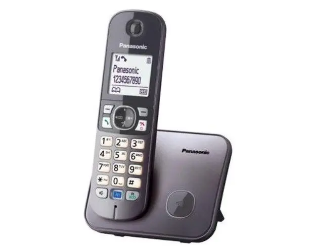 Telefon DECT Panasonic KX-TG6811FXM, Digital, Cordless, Caller ID (Gri Metalic)