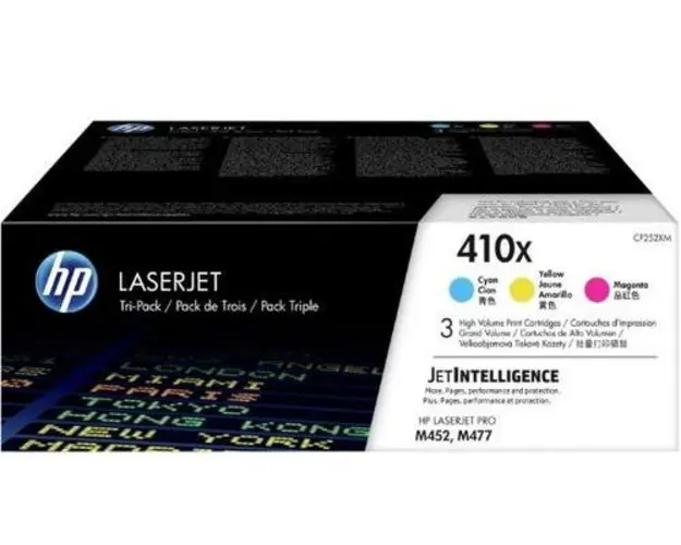 Toner HP 410X CMY, 3 x 5000 pagini, set 3 buc (Color)