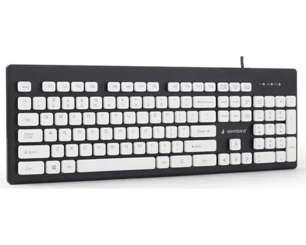 Tastatura Gembird X-scissors KB-CH-0, USB, US Layout (Gri/Alb)
