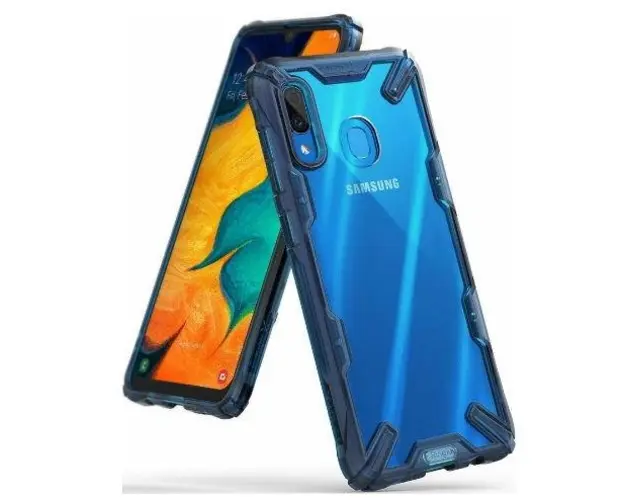 Protectie spate Ringke FUSION X pentru Samsung Galaxy A30 2019 (Albastru) 