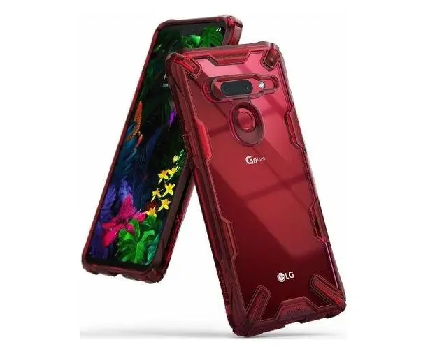 Protectie spate Ringke FUSION X pentru LG G8 ThinQ (Rosu) 