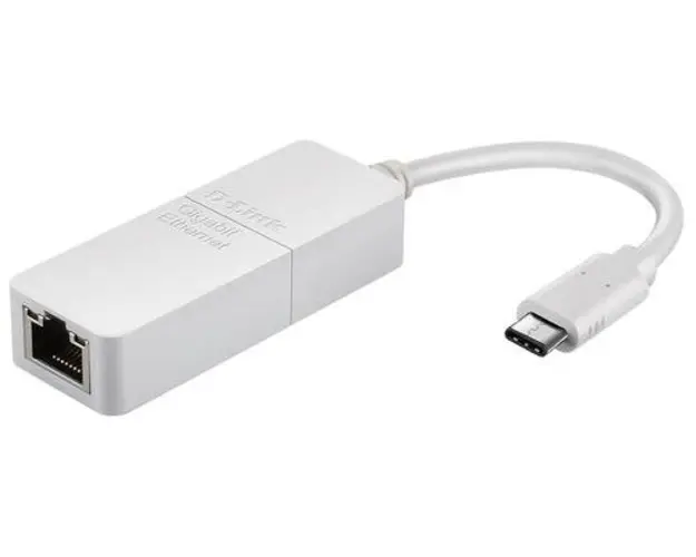 Adaptor USB-Ethernet D-Link DUB-E130, Gigabit, USB-C (Alb)