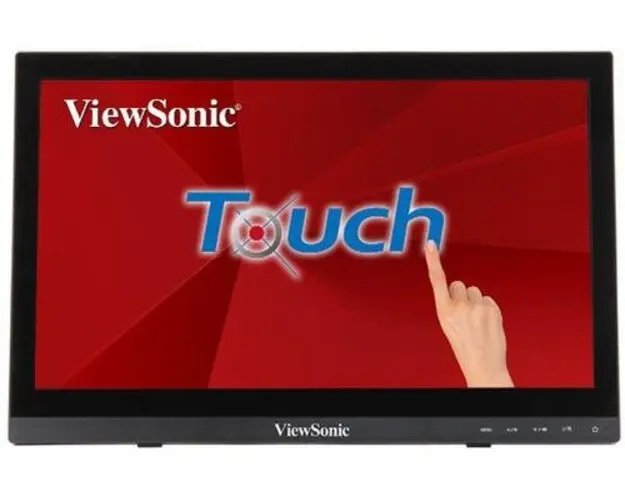 Monitor TN TFT LCD ViewSonic 15.6inch TD1630-3, HD (1366 x 768), VGA, HDMI, Boxe, Touchscreen (Negru)