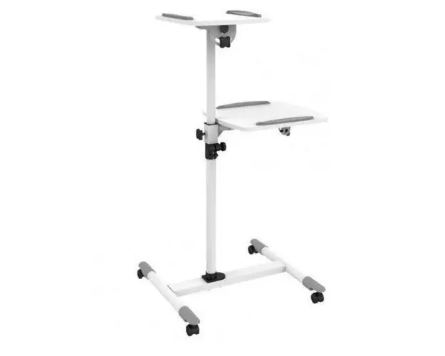 Suport Universal Mobil pentru Videoproiector Techly ICA-TBTPM-6, 53 x 57 cm (Alb/Negru)