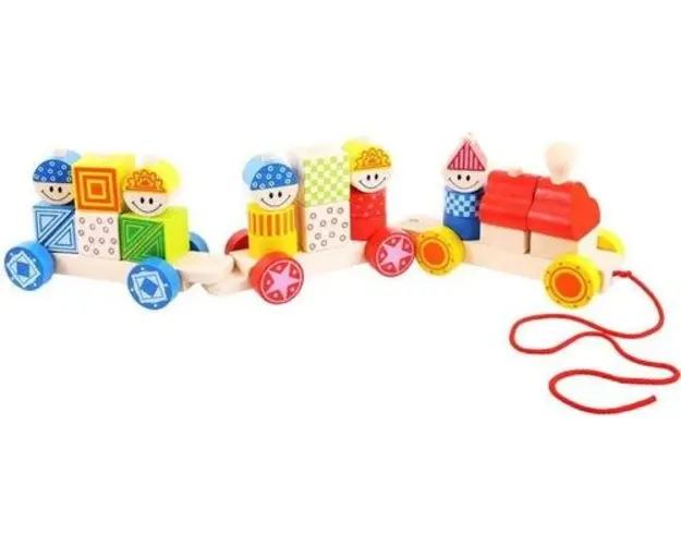 Trenuletul colorat cu forme BigJigs BB037 (Multicolor)