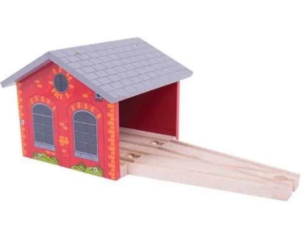 Hangar dublu pentru locomotive BigJigs