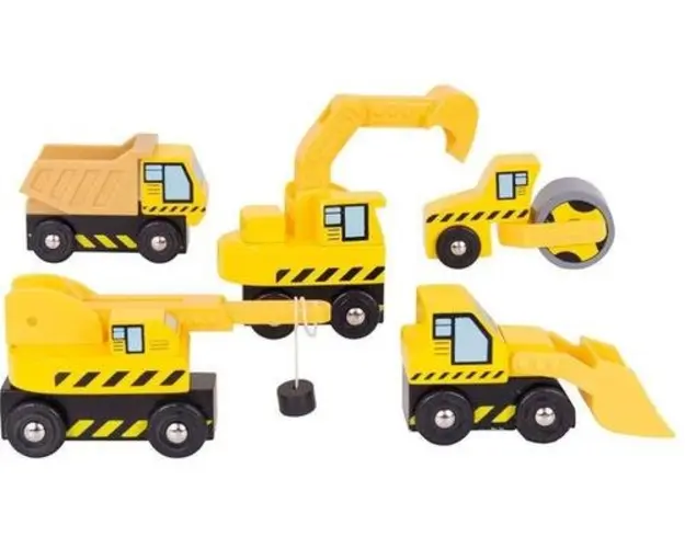 Set masinute BigJigs Santierul de constructii