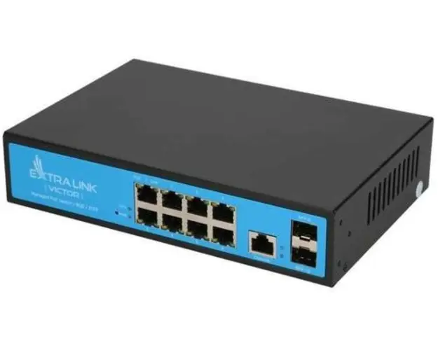 Switch ExtraLink Victor, Gigabit, 8 Porturi, PoE