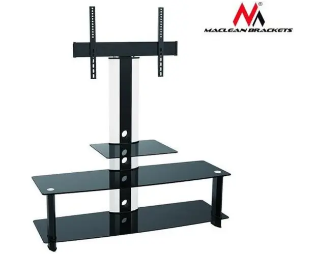 Stand TV Maclean MC-626, 32inch - 55inch, Sticla temperata, 40 Kg (Negru)