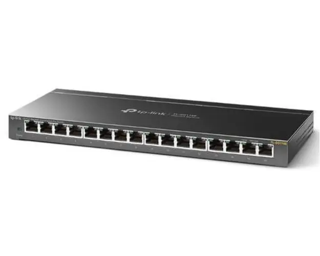 Switch TP-LINK TL-SG116E, Gigabit, 16 Porturi (Negru)