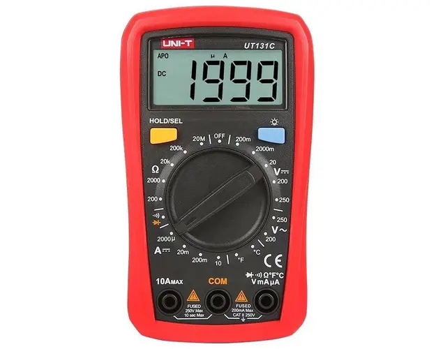 Multimetru Digital UNI-T UT131C (Negru/Rosu)