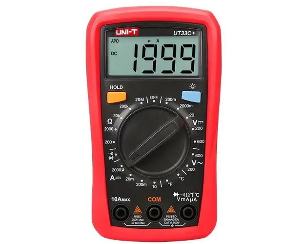Multimetru digital UNI-T UT33C+ (Rosu)