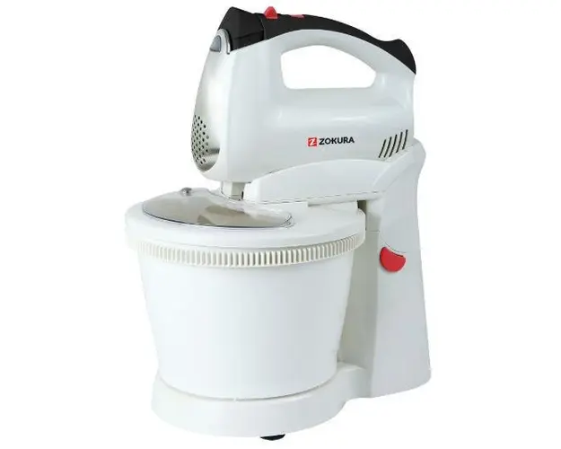 Mixer cu bol Zokura Z1043, 400W, 2.5L (Alb)