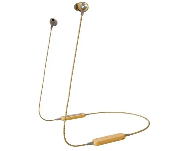 Casti Stereo Panasonic RP-HTX20BE-C, Bluetooth, sunet de inalta calitate cu magnet neodinium de 9mm, microfon incorporat, voce control, autonomie 8.5 ore, incarcare rapida (Galben)