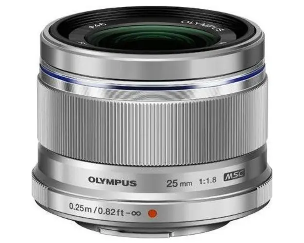 Obiectiv Olympus M.ZUIKO DIGITAL 25mm, f/1.8 (Argintiu)
