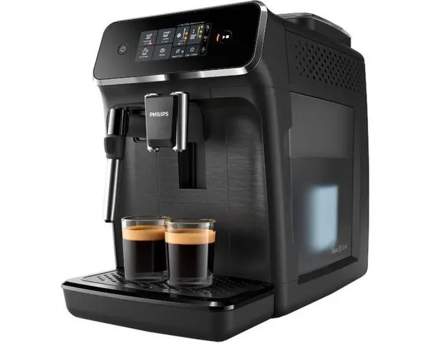Espressor Automat Philips Series 2200 EP2220/10, 15 bar, 12 Setari de macinare, Afisaj tactil, Rezervor 1.8 l, Setare Eco (Negru mat)