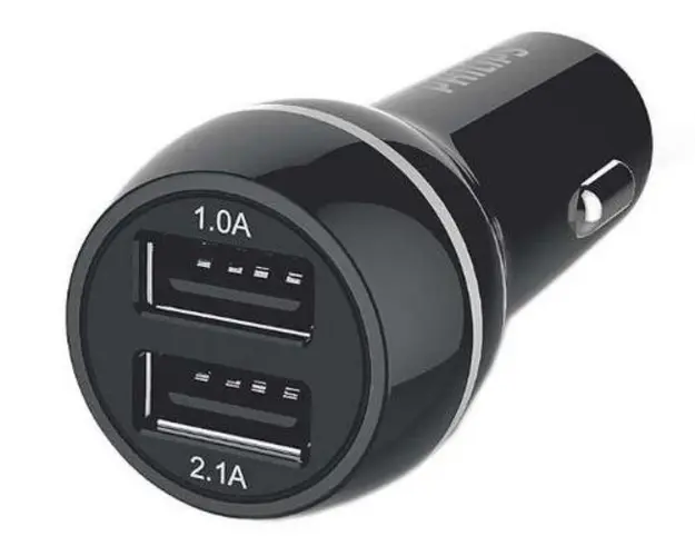 Incarcator Auto Philips DLP2357V/10, 2 x USB, 2.1A (Negru)