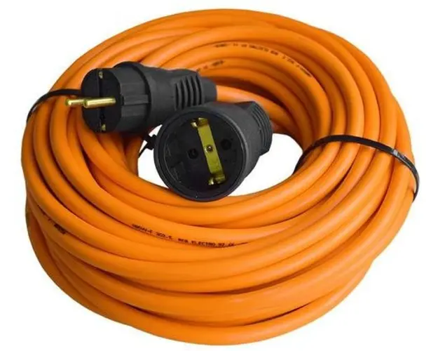 Prelungitor OEM PS25-1X15, 1 priza, 15 m (Portocaliu)