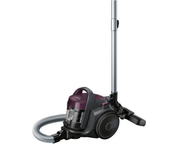 Aspirator fara sac Bosch 3A BGC05AAA1, 700W, 1.5 l, Filtru igienic PureAir, Easy Clean, Negru/Mov